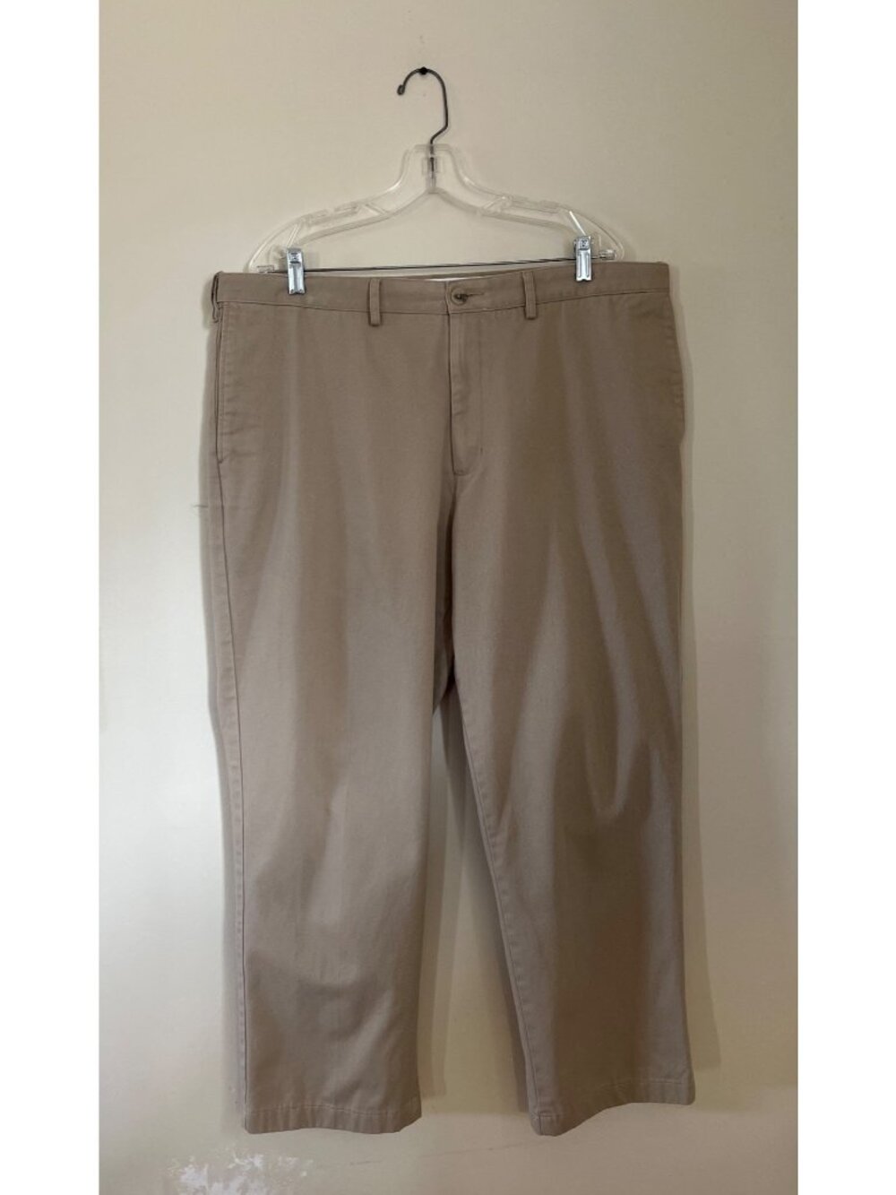 Lands' End Mens Size 40 Traditional Fit Long Khaki Pants Pockets Career Wear